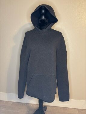 lululemon athletica Men's Charcoal Hooded Performance Pullover Size Medium